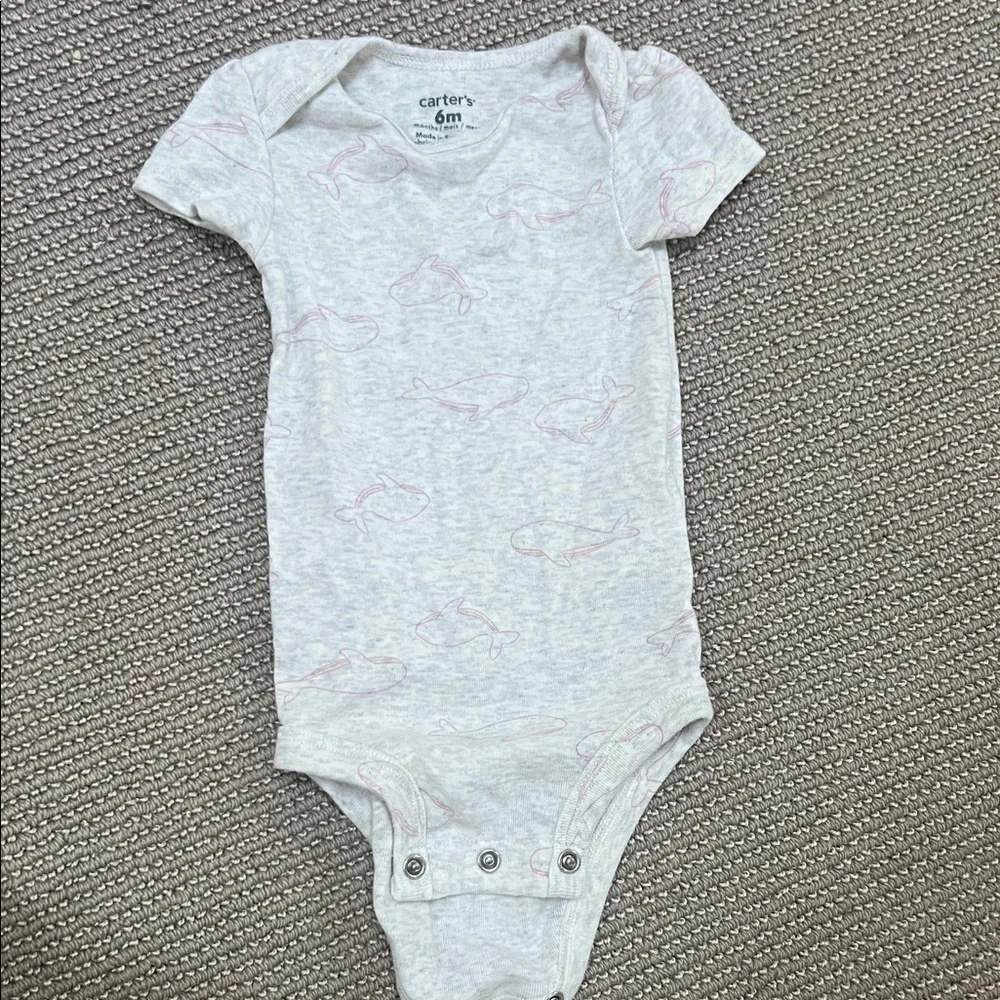 Carter's 6m onsie with Pink whales